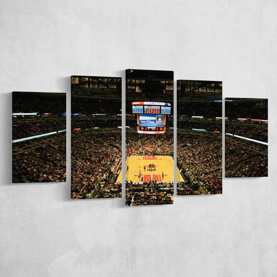 United Center Stadium Canvas Prints Chicago Bulls Stadium,Multi Panels,Sport Stadium Art Prints, Fan Gift