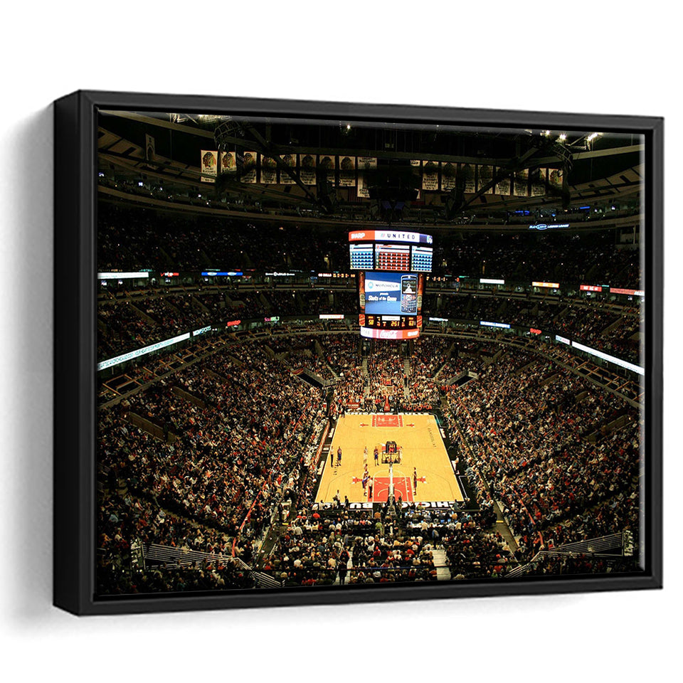 United Center Stadium Framed Canvas Prints Chicago Bulls Stadium