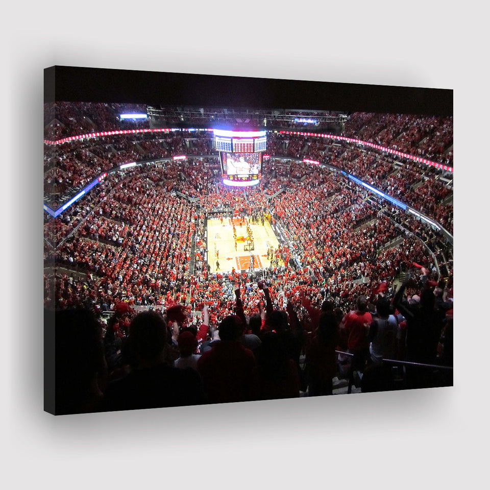 United Center Stadium Canvas Prints Chicago Bulls Wall Art Basketball,Sport Stadium Art Prints, Fan Gift, Wall Decor