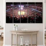 United Center Stadium Canvas Prints Chicago Bulls Wall Art Basketball,Multi Panels B,Sport Stadium Art Prints, Fan Gift
