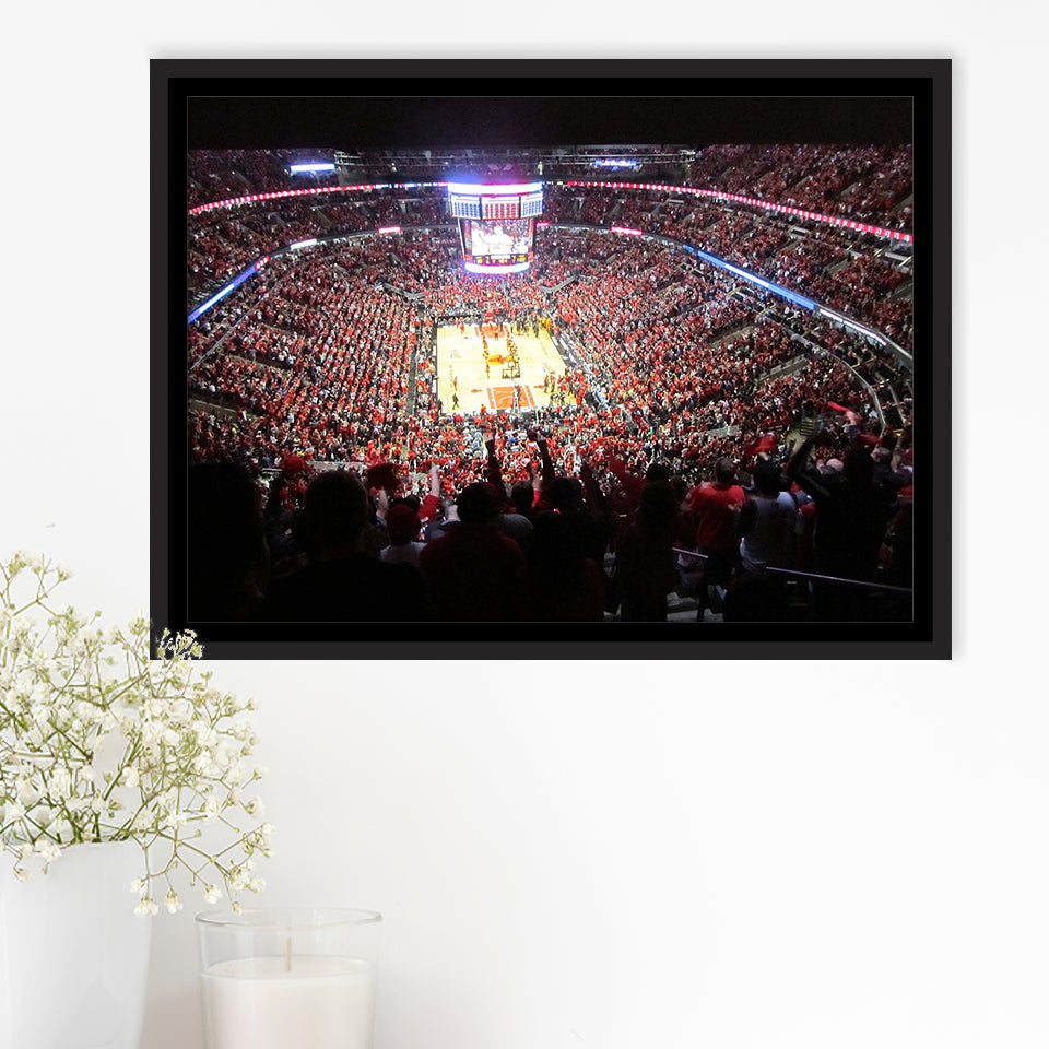United Center Stadium Framed Canvas Prints Chicago Bulls Wall Art Basketball,Sport Stadium Art Prints, Fan Gift