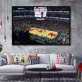 United Center Stadium Framed Canvas Prints Chicago Bulls Wall Art,Sport Stadium Art Prints, Fan Gift