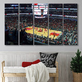 United Center Stadium Canvas Prints Chicago Bulls Wall Art,Multi Panels B,Sport Stadium Art Prints, Fan Gift