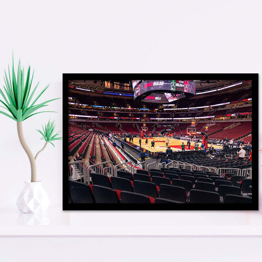 United Center Chicago, Stadium Canvas, Sport Art, Gift for him, Framed Art Prints Wall Art Decor, Framed Picture