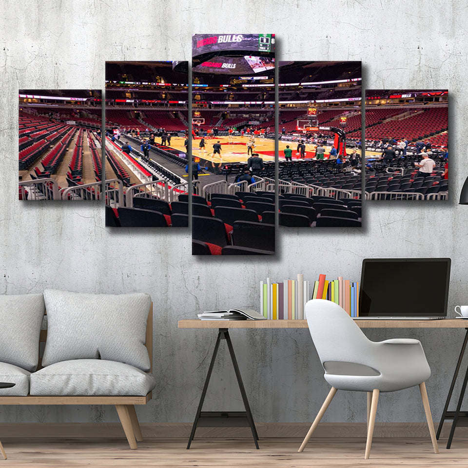 United Center Chicago, Stadium Canvas, Sport Art, Large Canvas, Multi Panels, Canvas Prints Wall Art Decor
