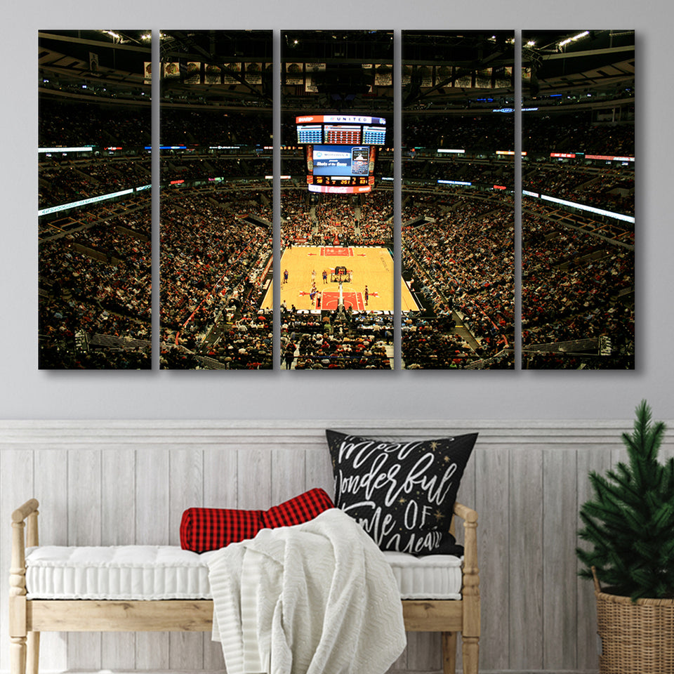 United Center, Stadium Canvas, Sport Art, Gift for him, Multi Panels B, Canvas Prints Wall Art Decor