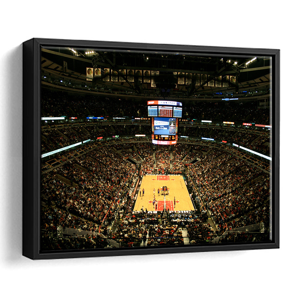 United Center, Stadium Canvas, Sport Art, Gift for him, Framed Canvas Prints Wall Art Decor, Framed Picture