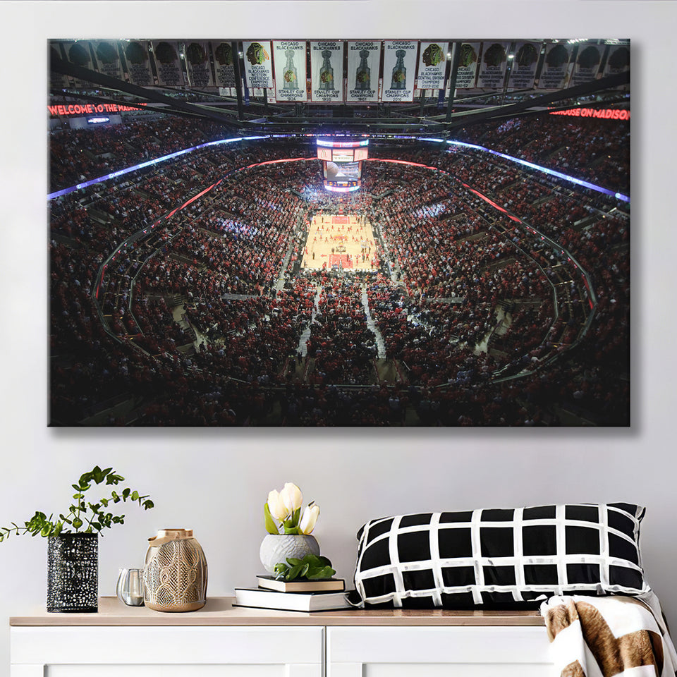 United Center Stadium, Stadium Canvas, Sport Art, Gift for him, Fan Gift, Canvas Prints Wall Art Decor