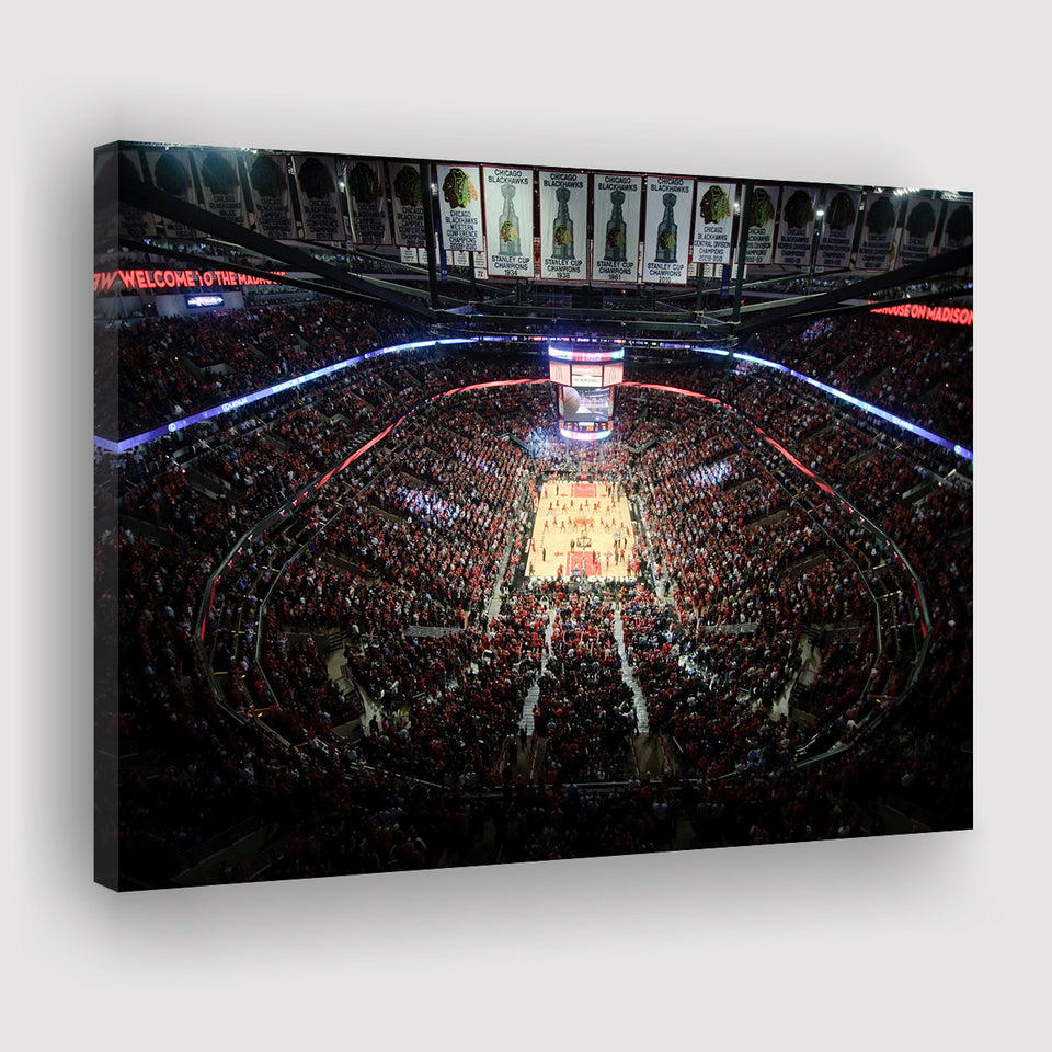 United Center Stadium, Stadium Canvas, Sport Art, Gift for him, Fan Gift, Canvas Prints Wall Art Decor
