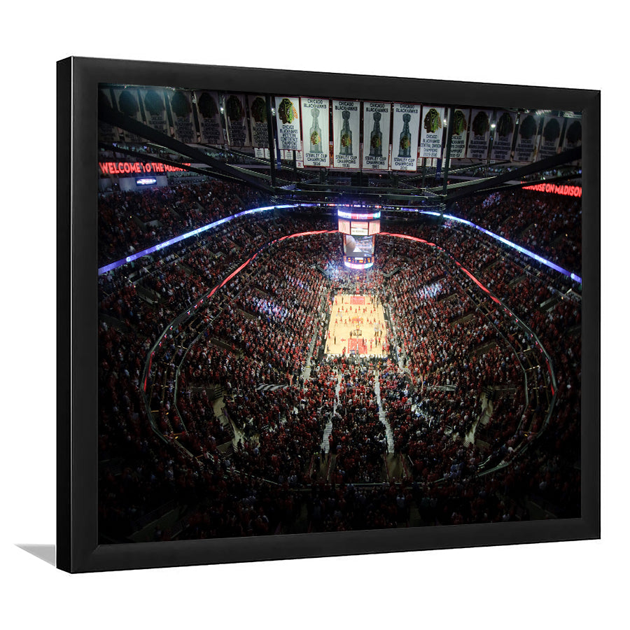 United Center Stadium, Stadium Canvas, Sport Art, Gift for him, Framed Art Prints Wall Art Decor, Framed Picture