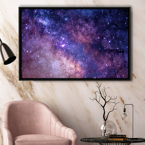 Universe, Space Photo Framed Canvas Prints Wall Art Decor, Black Floating Frame