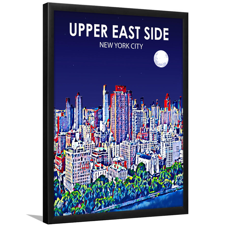 Upper East Side NYC Art V1, City Art Print, Framed Art Print Wall Art Home Decor, Framed Picture