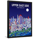 Upper East Side NYC Art V1, City Art Print, Framed Art Print Wall Art Home Decor, Framed Picture
