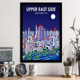 Upper East Side NYC Art V1, City Art Print, Framed Art Print Wall Art Home Decor, Framed Picture