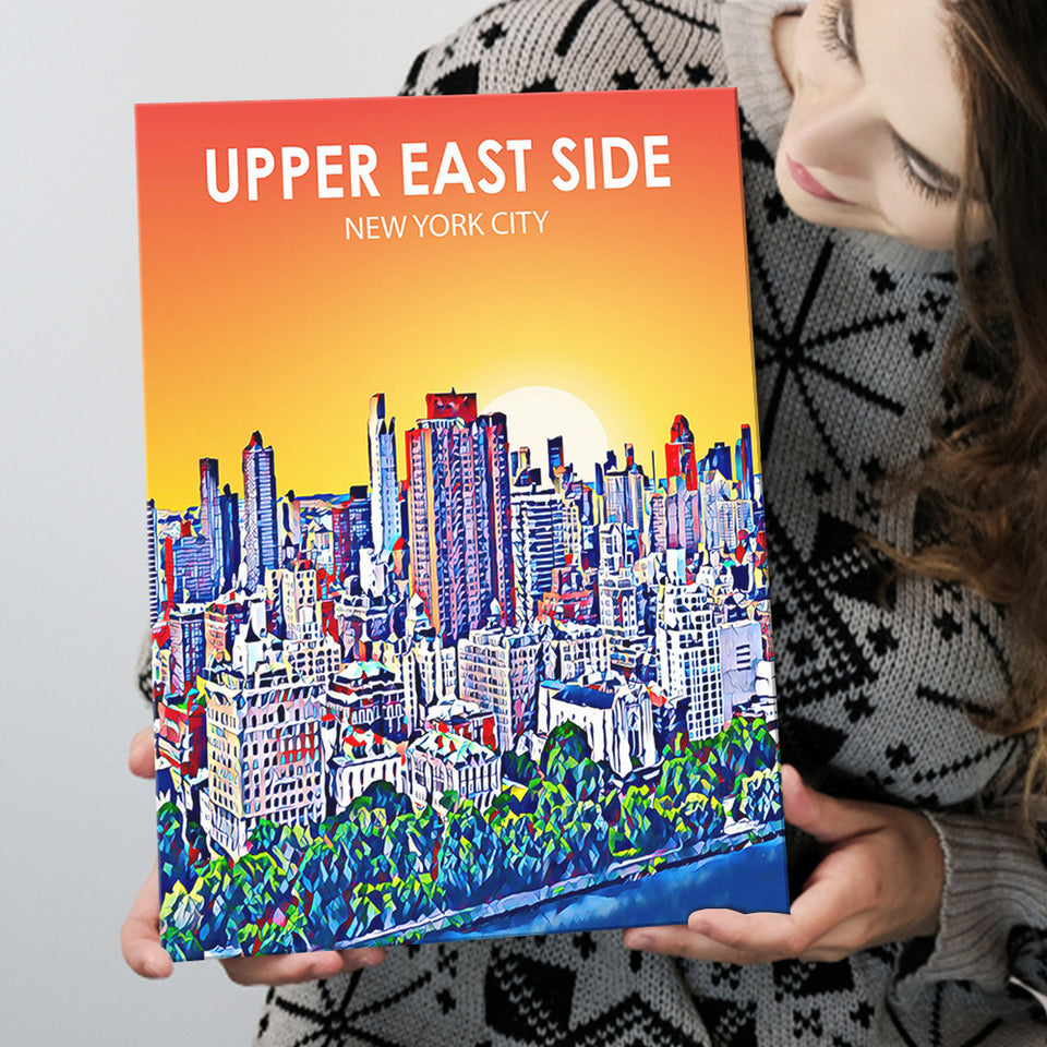 Upper East Side NYC Art ,City Art Print, Large Canvas, Canvas