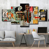 Urban Wall Art Abstract 5 Piece Canvas Prints Wall Art Decor, Multi Panels, Mixed Canvas