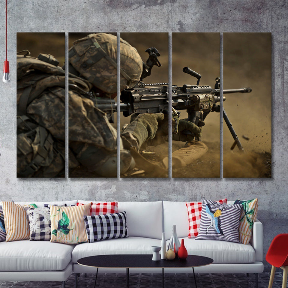 Us Army 5 Pieces B Canvas Prints Wall Art - Painting Canvas, Multi Panels,5 Panel, Wall Decor