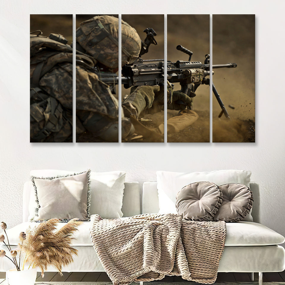 Us Army 5 Pieces B Canvas Prints Wall Art - Painting Canvas, Multi Panels,5 Panel, Wall Decor