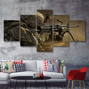 Us Army  5 Pieces Canvas Prints Wall Art - Painting Canvas, Multi Panels, 5 Panel, Wall Decor