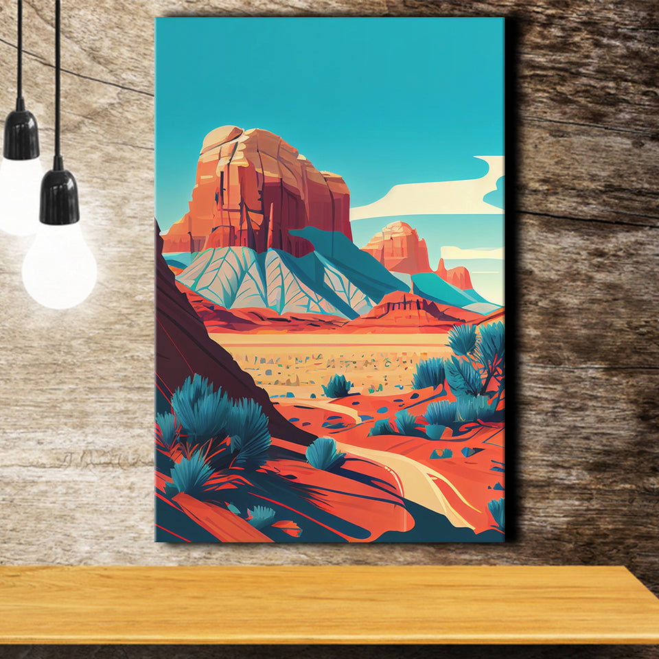 Utah Retro Art Print ,City Art Print, Large Canvas, Canvas Print Wall Art Home Decor
