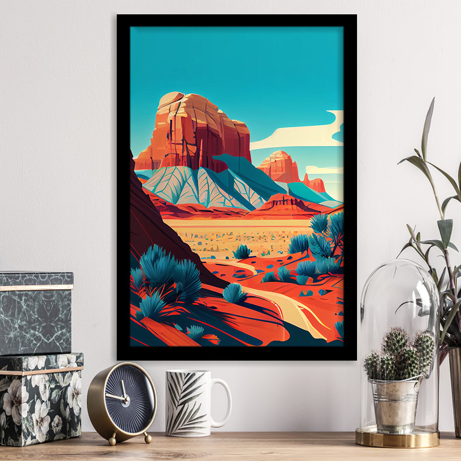 Utah Retro Art Print, City Art Print, Framed Art Print Wall Art Home Decor, Framed Picture