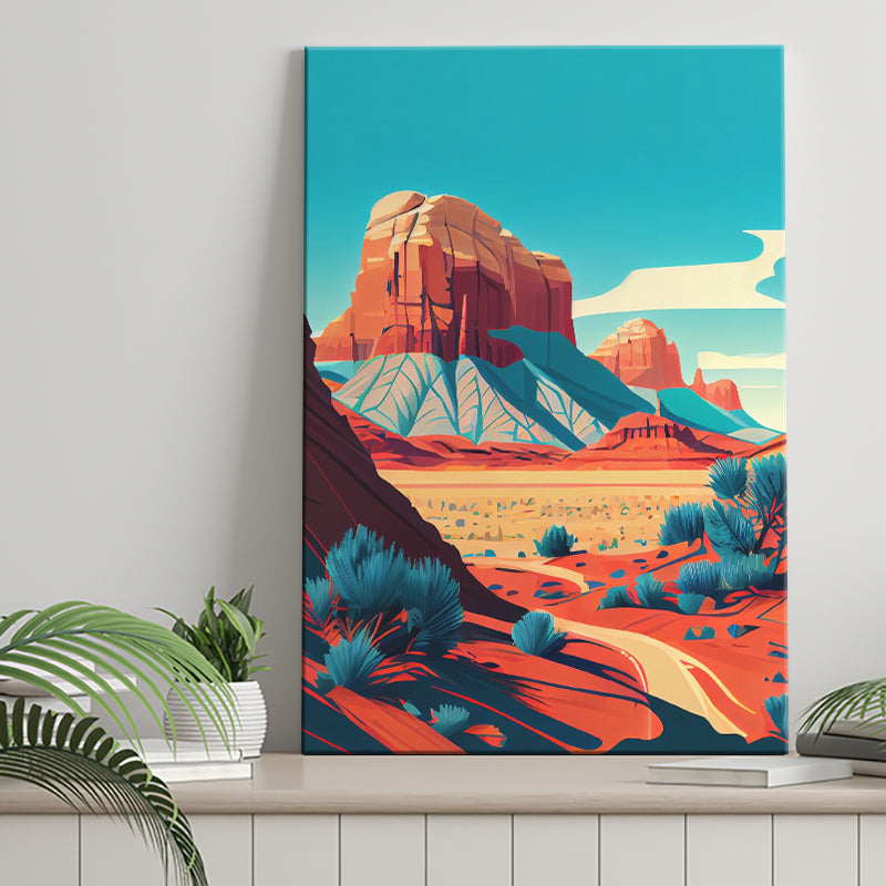 Utah Retro Art Print ,City Art Print, Large Canvas, Canvas Print Wall Art Home Decor