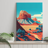 Utah Retro Art Print ,City Art Print, Large Canvas, Canvas Print Wall Art Home Decor
