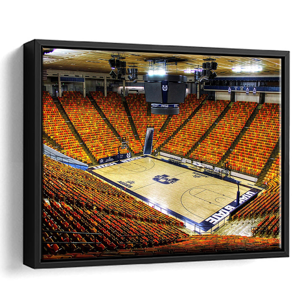 Utah State Aggies Stadium Framed Canvas Prints Smith Spectrum Stadium Wall,Sport Stadium Art Prints, Fan Gift