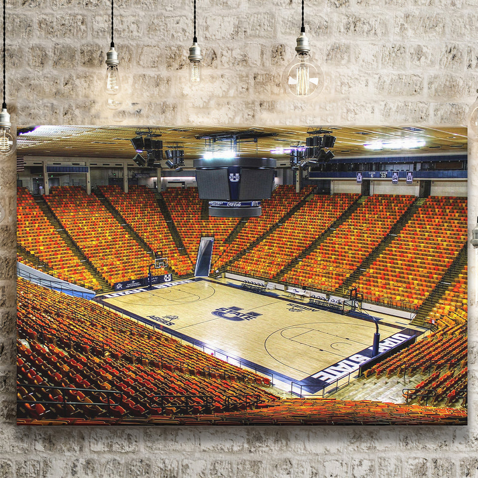 Utah State Aggies Stadium Canvas Prints Smith Spectrum Stadium Wall,Sport Stadium Art Prints, Fan Gift, Wall Decor