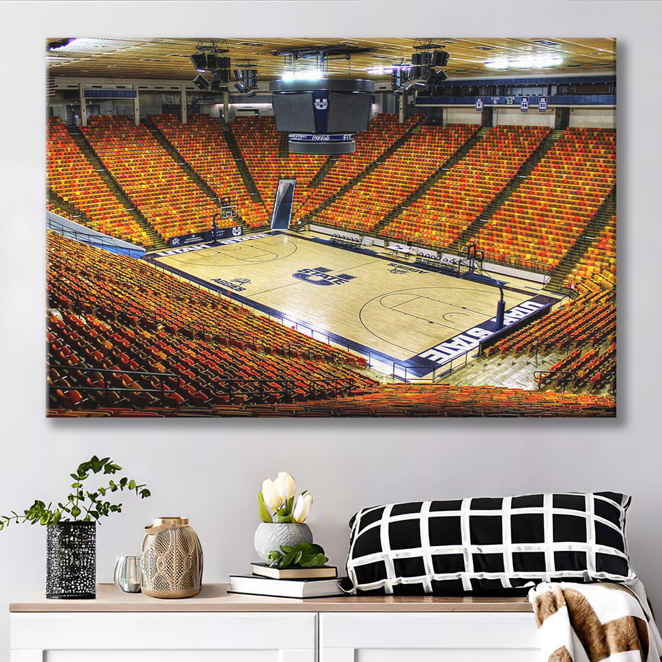 Utah State Aggies Stadium Canvas Prints Smith Spectrum Stadium Wall,Sport Stadium Art Prints, Fan Gift, Wall Decor