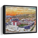 Utah Utes Rice Eccles Stadium Watercolor, Sport Art Prints Fan Gift, Framed Canvas Prints Wall Art Decor