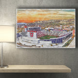 Utah Utes Rice Eccles Stadium Watercolor, Sport Art Prints Fan Gift, Canvas Prints Wall Art Decor
