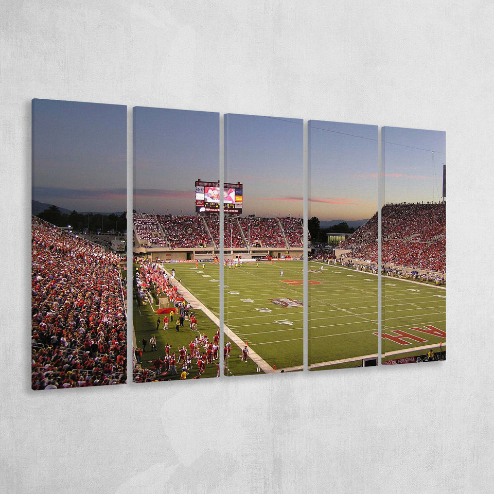 Utah Utes Wall Art Rice Eccles Stadium Canvas Prints,Multi Panels B,Sport Stadium Art Prints, Fan Gift