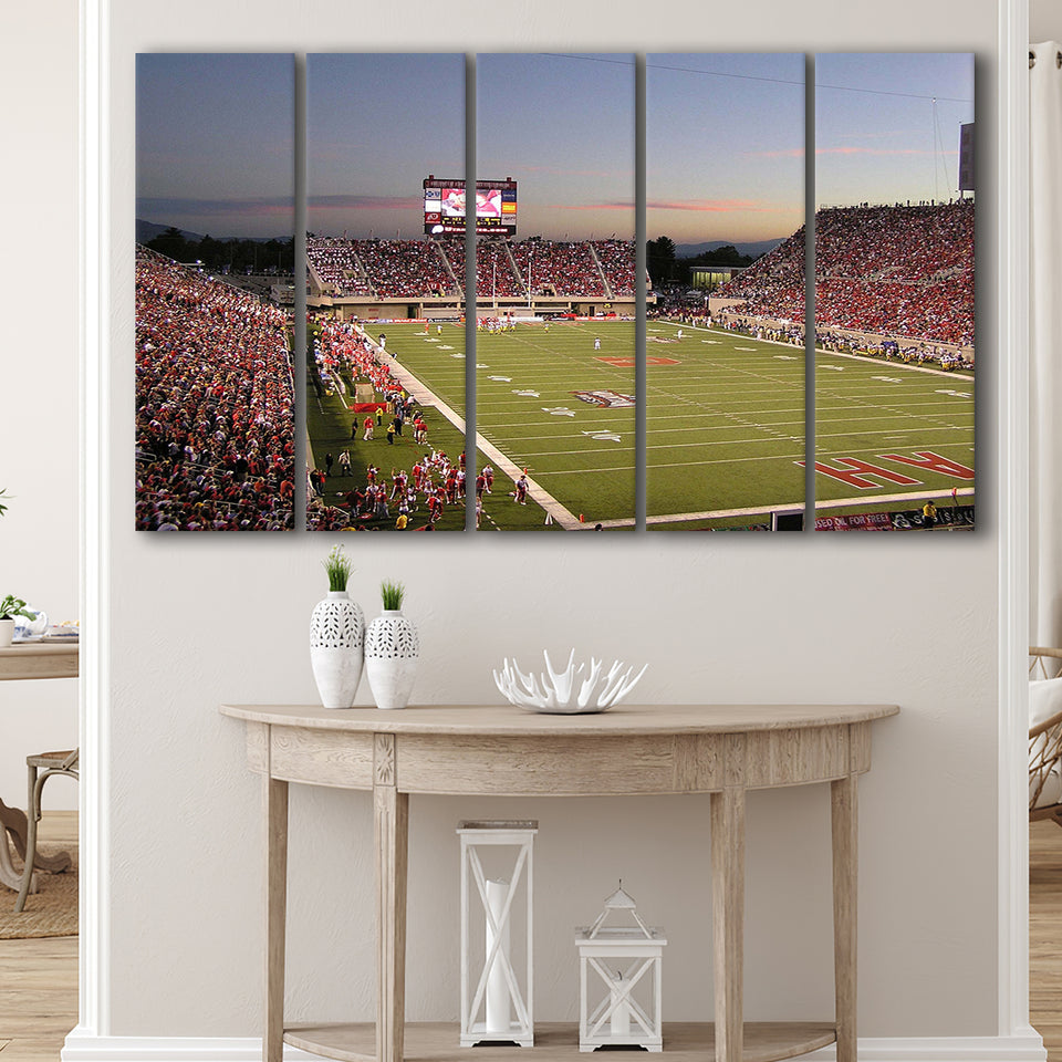 Utah Utes Wall Art Rice Eccles Stadium Canvas Prints,Multi Panels B,Sport Stadium Art Prints, Fan Gift