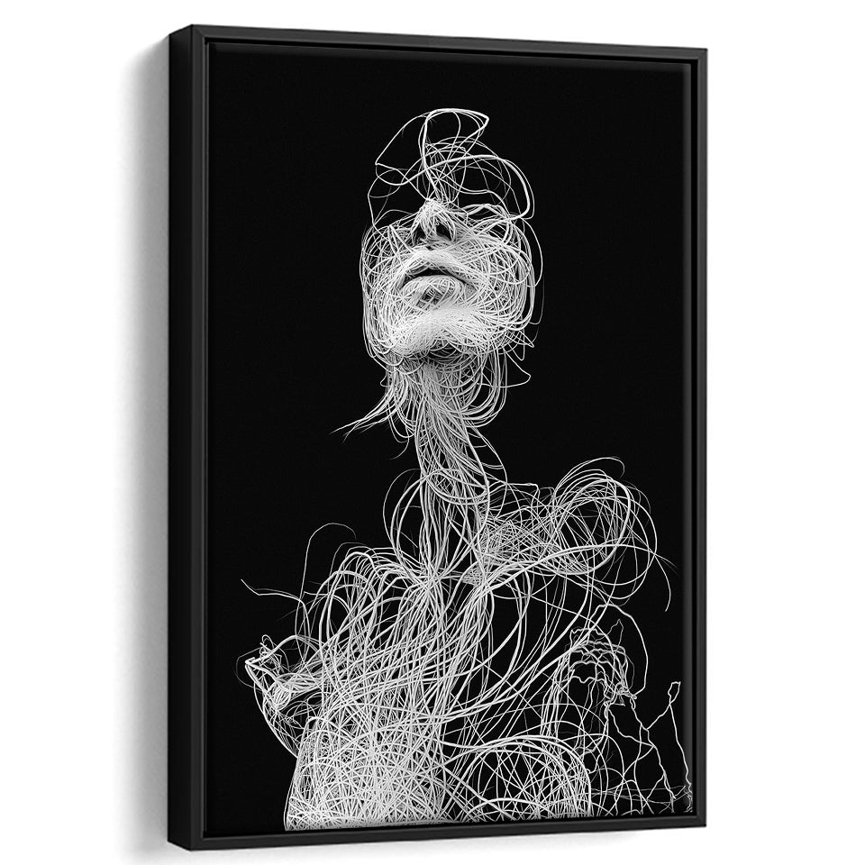 Visionary Framed Canvas Prints Wall Art Home Decor - Painting Canvas,Black Frame, Ready to hang