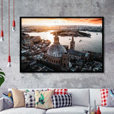 Valletta Skyline, Malta Framed Art Prints Wall Art Decor,Black Frame, Ready to hang