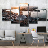 Valletta Skyline, Malta Multi Panels,Canvas Prints Wall Art Home Decor