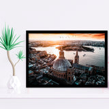 Valletta Skyline, Malta Framed Art Prints Wall Art Decor,Black Frame, Ready to hang