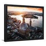 Valletta Skyline, Malta Framed Art Prints Wall Art Decor,Black Frame, Ready to hang