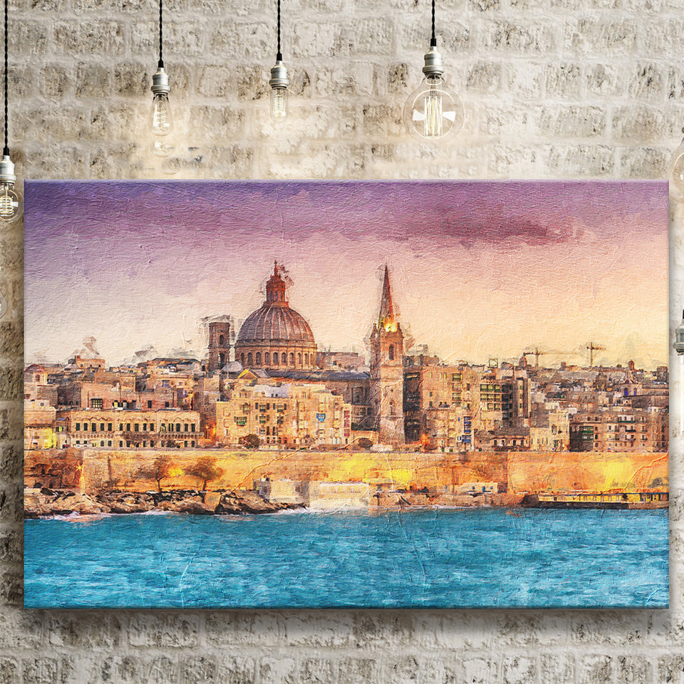 Valletta Superb City Canvas Prints Wall Art Decor - Paiting Canvas, Art Prints, Wall Decor, For Sale