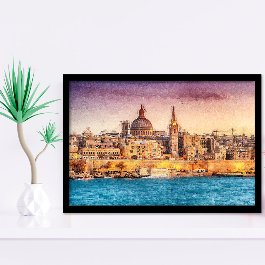 Valletta Superb City Framed Art Prints Wall Decor - Painting Prints, Framed Picture, Home Decor