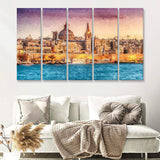 Valletta Superb City 5 Piece B Canvas Prints Wall Art Decor - Painting Canvas, Multi Panels