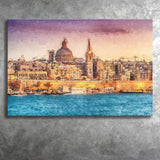 Valletta Superb City Canvas Prints Wall Art Decor - Paiting Canvas, Art Prints, Wall Decor, For Sale