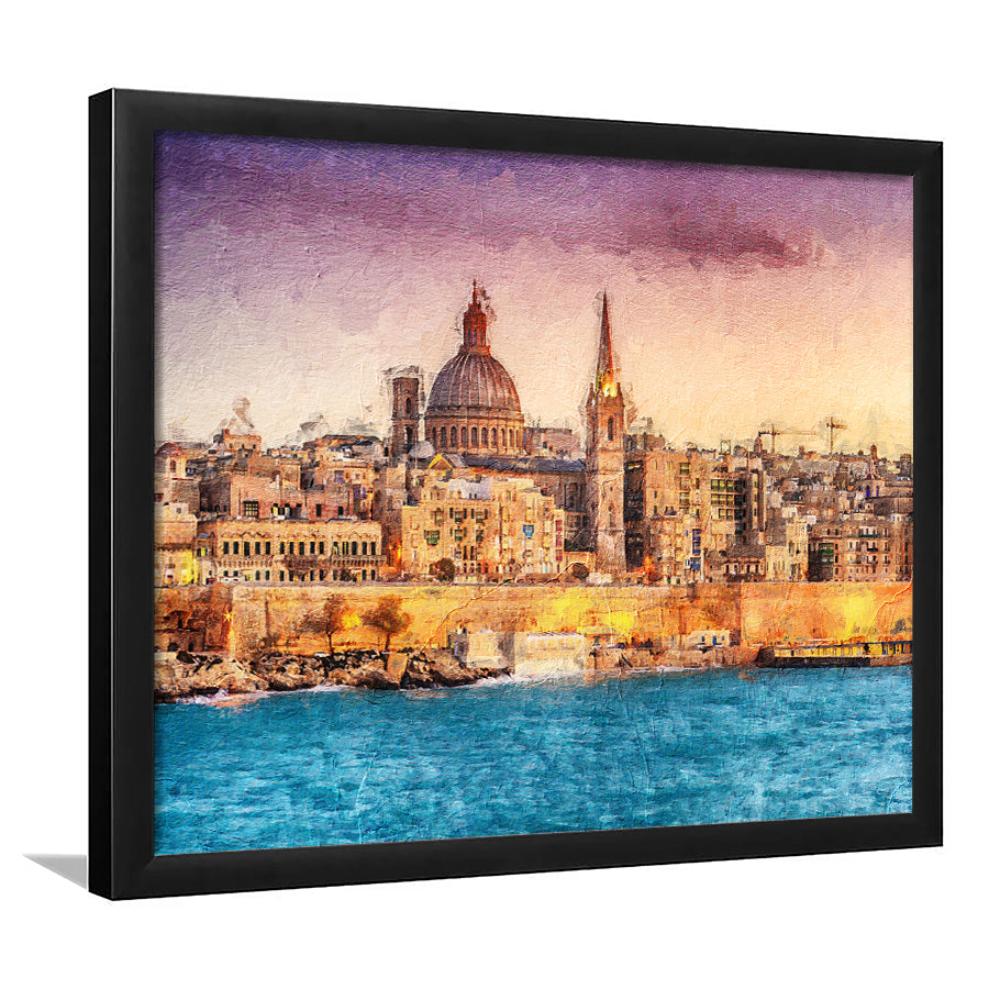 Valletta Superb City Framed Art Prints Wall Decor - Painting Prints, Framed Picture, Home Decor
