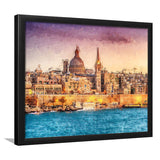 Valletta Superb City Framed Art Prints Wall Decor - Painting Prints, Framed Picture, Home Decor