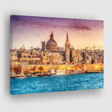 Valletta Superb City Canvas Prints Wall Art Decor - Paiting Canvas, Art Prints, Wall Decor, For Sale