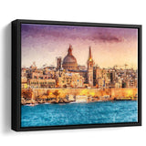 Valletta Superb City Framed Canvas Prints Wall Art Decor - Paiting Canvas, Art Prints, Floating Frame