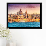 Valletta Superb City Framed Canvas Prints Wall Art Decor - Paiting Canvas, Art Prints, Floating Frame