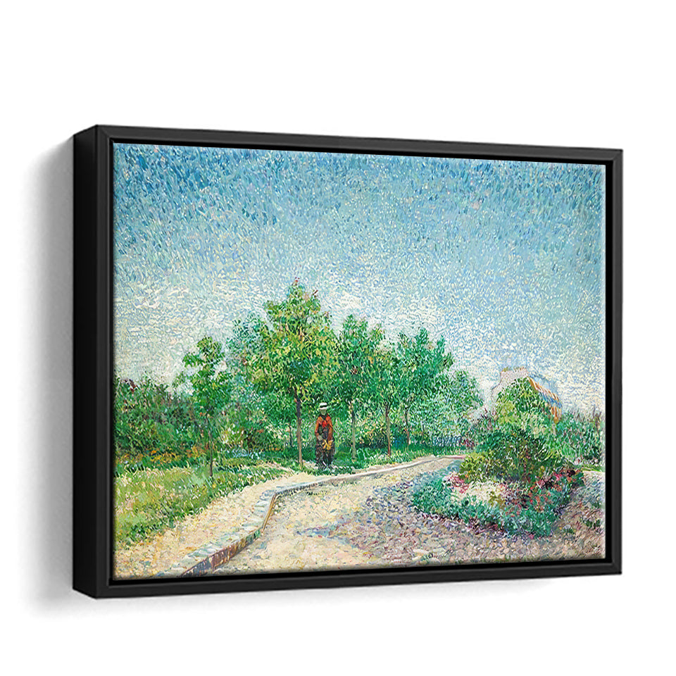 Van Gogh Park Trail Framed Canvas Wall Art - Framed Prints, Canvas Prints, Prints for Sale, Canvas Painting