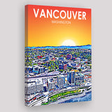 Vancouver Washington Sunset Landscape ,City Art Print, Large Canvas, Canvas Print Wall Art Home Decor